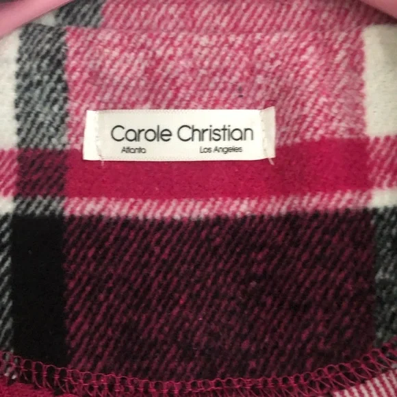 ❤️ CLOSET CLEAR OUT!! 🎉 Plaid Pink and Black Women's Coat - Picture 2 of 4